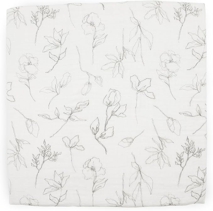 Little Unicorn 100% Certified Natural Organic Cotton Muslin Swaddle Blanket 2 Pack | Giftable Set of 2 swaddles (Magnolia)