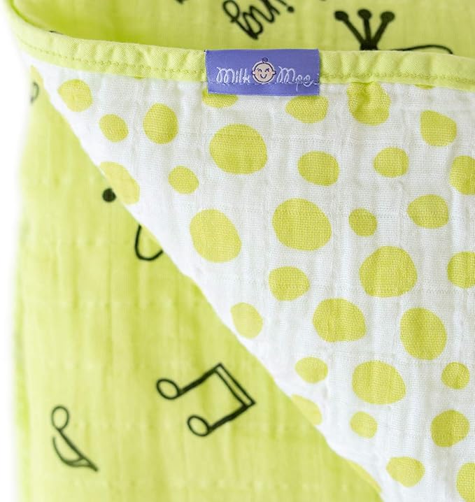 Milk&Moo Baby Muslin Swaddle Blanket, Oeko Tex Certified 100% Cotton, 4-Layer Muslin Blanket, Soft, Breathable, Lightweight, Gender Neutral, Baby Blanket for Toddler Girls and Boys
