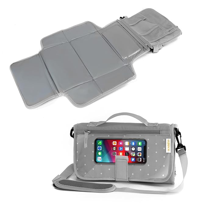 Usakinon® Portable Diaper Changing Pad for Baby ??CPC Certified Travel Diaper Clutch & Waterproof Changing Station, Lightweight & Foldable, Touchscreen-Friendly