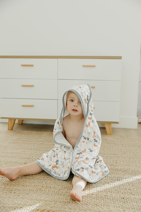 Copper Pearl Hooded Bath Towels Premium Knit/Terry Cloth Baby Towels with Hood, Pockets, and Cool Designs - Great to Gift and Make Bath Time Fun - Baby Bath Towel, Rufus