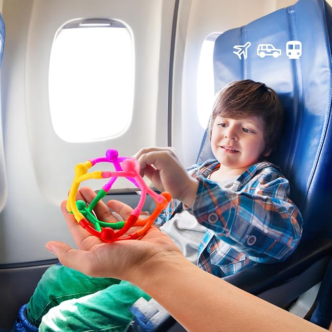 24pcs Travel Magnetic Toys for Kids Toddlers: Portable & Durable for Airplane Road Trip Car Travel Games, Magnetic-People-Magnet-Men, Creativity & Educational, Fidget Toys for Classroom Office