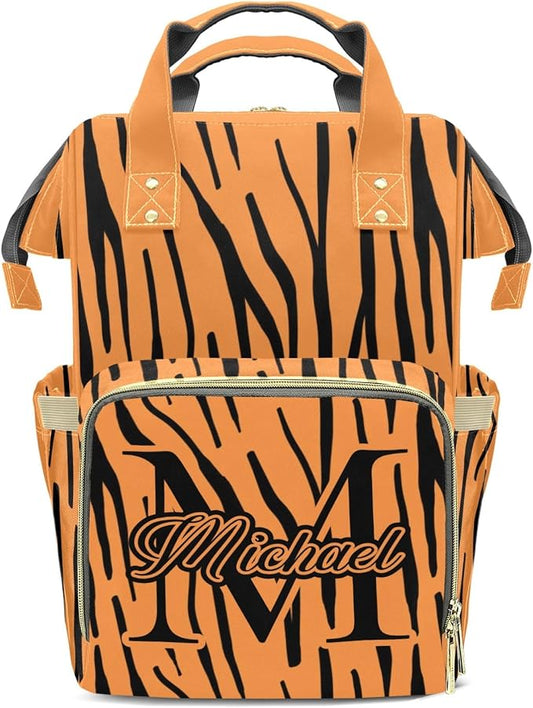 Custom Diaper Backpack, Upgraded Large Capacity Baby Bag with Insulated Pockets, Personalized Diaper Changing Backpack, Multifuction Mommy Bag for Boys and Girls