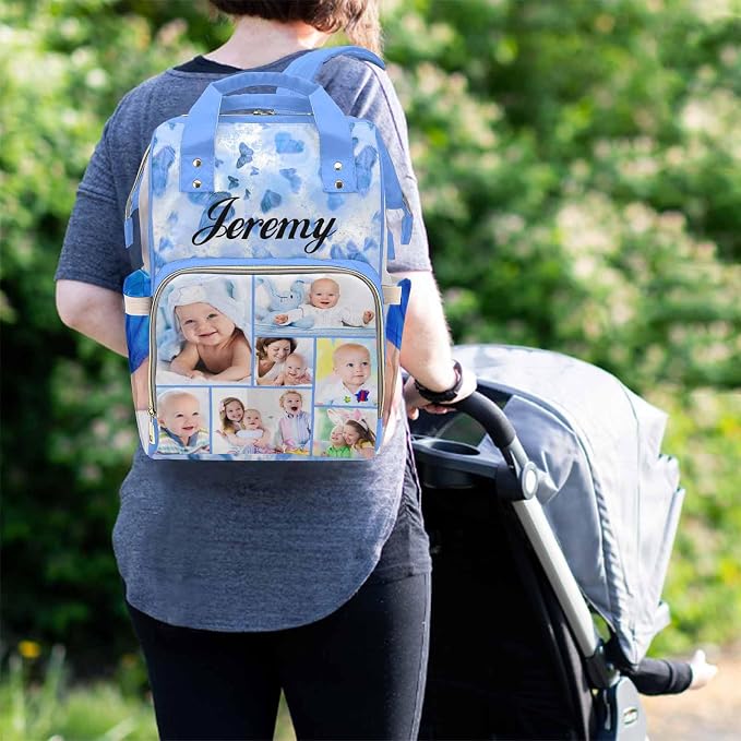 M YESCUSTOM Custom Baby Diaper Backpack Large Diaper Bag with Insulated Pockets Mommy Bags Boys Girl Unisex Multifunction Travel Baby Newborn Gift 8 Photos