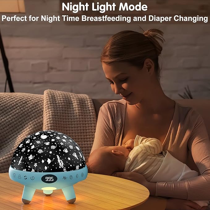 Night Lights for Kids Room with Sound Machine.Kids White Noise Machine with 29 Soothing Sounds for Baby Sleeping Baby Night Light Ocean Projector.for Bedroom Decoration