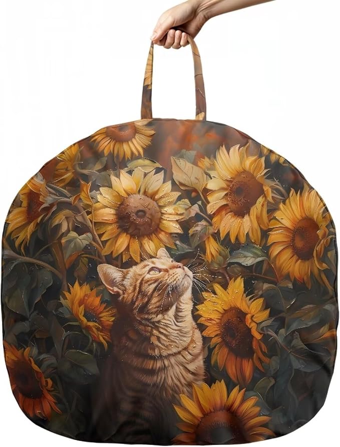 Sunflower Cat Nursing Pillow Cover for Breastfeeding Pillow Ultra Soft and Cozy Nursing Pillow Slipcovers Nice Newborn Gift Best Choice for Mom or Baby Pillow Cover 1 Pack