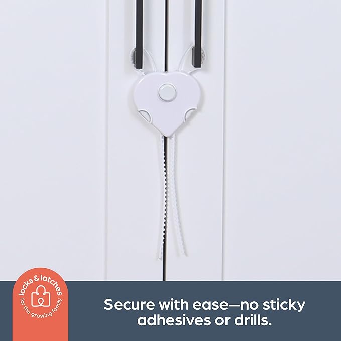 Dreambaby Child Proof Cabinet Locks - Flexi Locks for Baby Proofing Cabinets - Adjustable Fit with Multi-Action Release