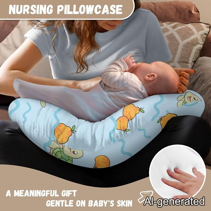Capybara Turtle Breastfeeding Pillow Slipcover for Baby Nursing Pillow Cover Cuddle Pillow Slipcover Detachable Nursing Pillow Protective Baby Feeding Baby Essentials