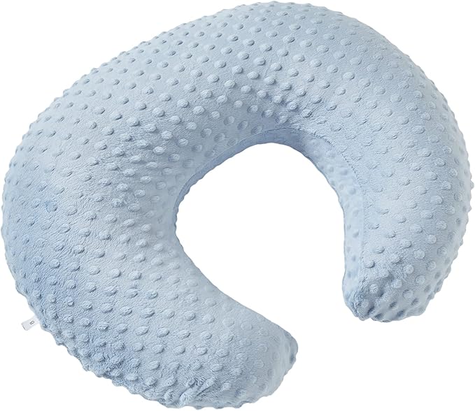 Pillowcase for Nursing Pillow and Positioner for Breastfeeding and Bottle Feeding, Propping Baby, Tummy Time, Baby Sitting Support, Awake-Time Support, Pillow Cover Only (Blue)