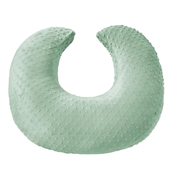 Nursing Pillow with Nursing Pillow Cover for Breastfeeding Moms, Extra Large Ultra-Soft Breastfeeding Pillows for Infant Newborn Baby Boy Girl (Green)
