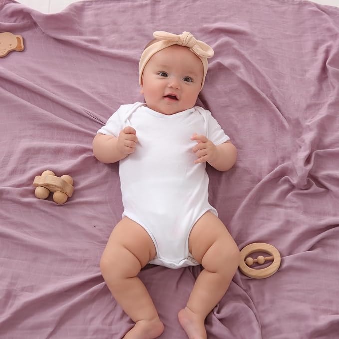 insular Muslin Swaddle Blanket (Red&Purple)