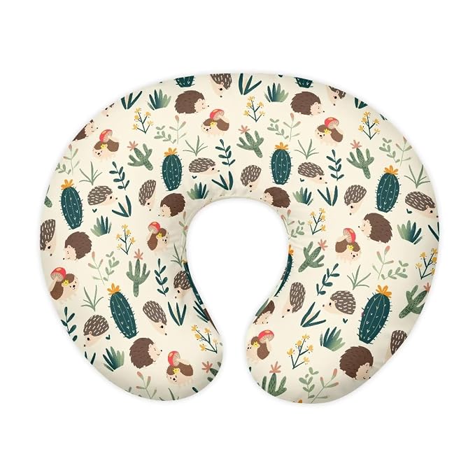 Hedgehog Cactus Nursing Pillow Cover, Ultra Soft Comfortable Breastfeeding Pillow Slipcover Fits for Nursing Pillow for Baby Boys and Girls