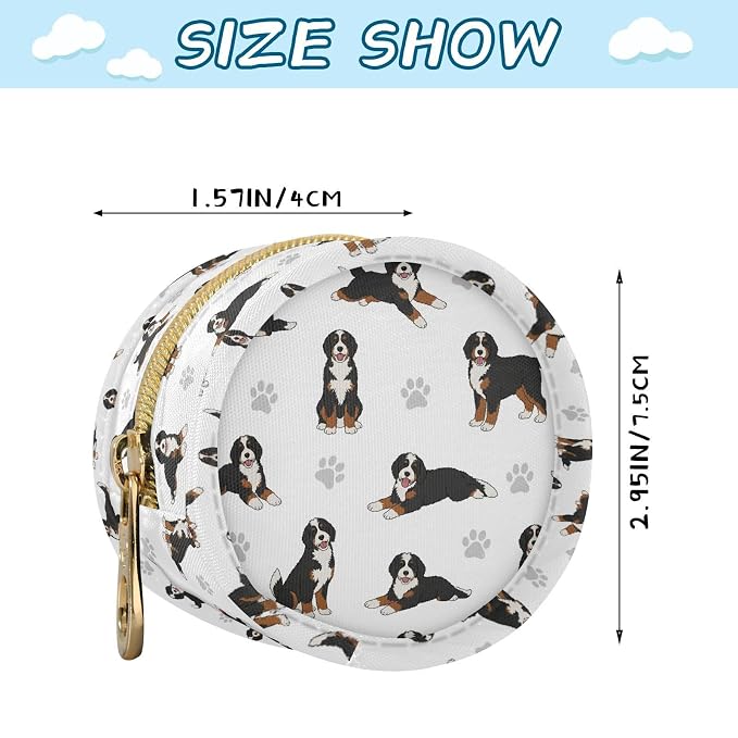 Bernedoodle Dogs White Print Pacifier Holder Case with Clip Paci Holder Pacifier Storage Case Container Portable for Diaper Bag Newborn Girl Boy Essentials
