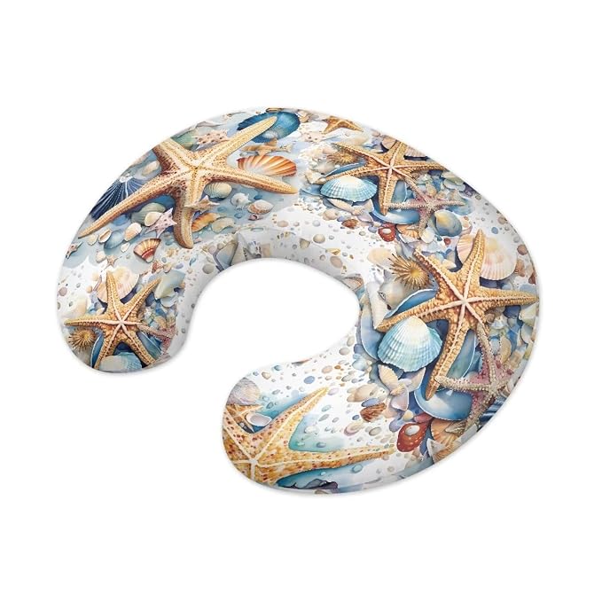 Starfish Nursing Pillowcase Fits Snug on Baby Boys Girls,Ultra Soft Breathable Nursing Pillow Cover Stretchy Nursing Pillow Cover Easy to Clean
