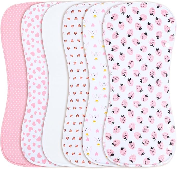 10-Pack Burp Cloths for Baby Boys and Girls - Organic Baby Burp Cloth,Baby Washcloths, Burp Rags, Large Neutral Burp Clothes for Newborn