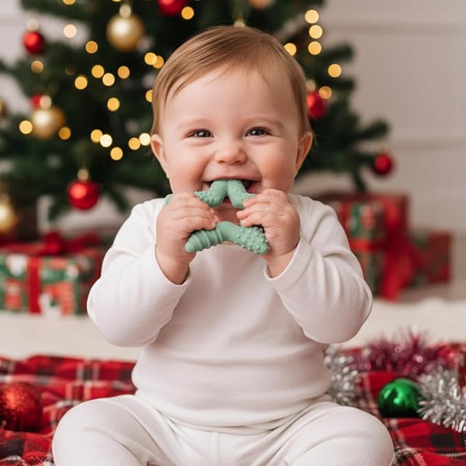 TalkTools Sensory Teeny Teether Star - Alternative to Thumb Sucking and Pacifiers, Enhances Oral Motor Awareness, Perfect for Children with Sensory Needs, Oral Development Aids (Sage)
