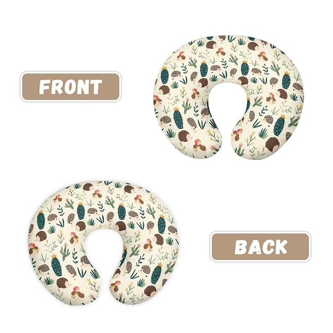 Hedgehog Cactus Nursing Pillow Cover, Ultra Soft Comfortable Breastfeeding Pillow Slipcover Fits for Nursing Pillow for Baby Boys and Girls