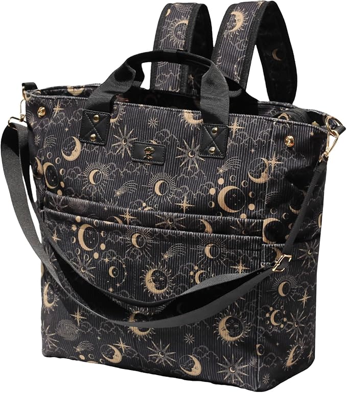 ESVAN Diaper Tote Bag Totepack Backpack Crossbody Bag 3 in 1 for Women Laptop Backpack Multifunctional with Insulated Pockets