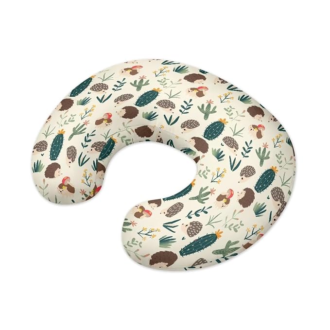 Hedgehog Cactus Nursing Pillow Cover, Ultra Soft Comfortable Breastfeeding Pillow Slipcover Fits for Nursing Pillow for Baby Boys and Girls