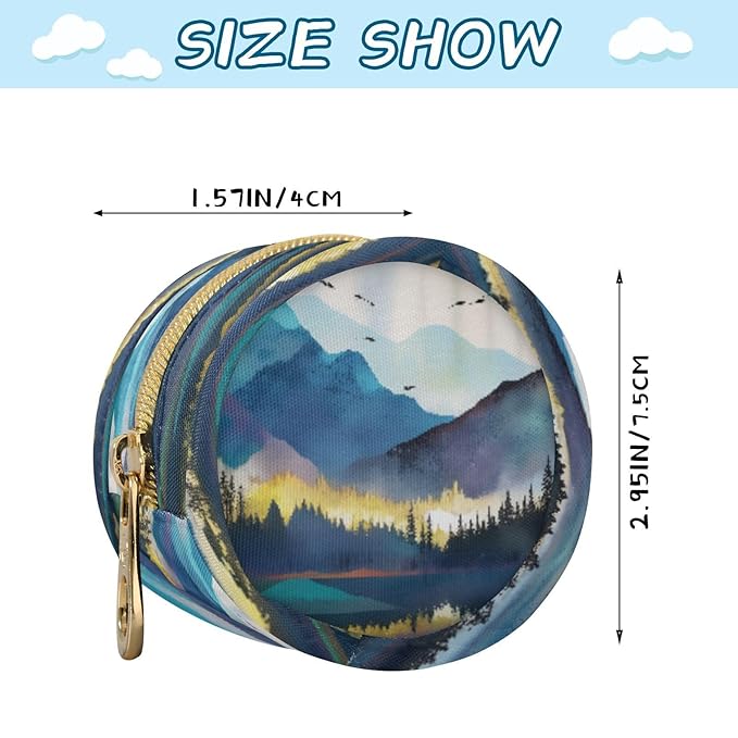 Forest Mountain Pacifier Holder Case for Newborns Portable Travel Pacifier Storage Container for Diaper Bags