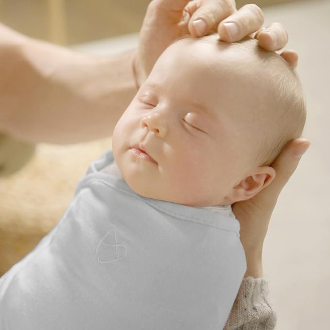 SwaddleMe by Ingenuity Original Swaddle, 100% Cotton, Improves Sleep & Calms Startle Reflex, 0-3 Months, 1.0 TOG, 3-Pack, Baby Swaddle Blanket - Criss Cross