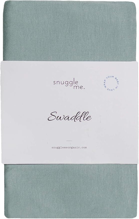 snuggle me Swaddle | Organic Cotton Swaddle Blanket, Soft Stretch, 47 x 47 inches (Slate)