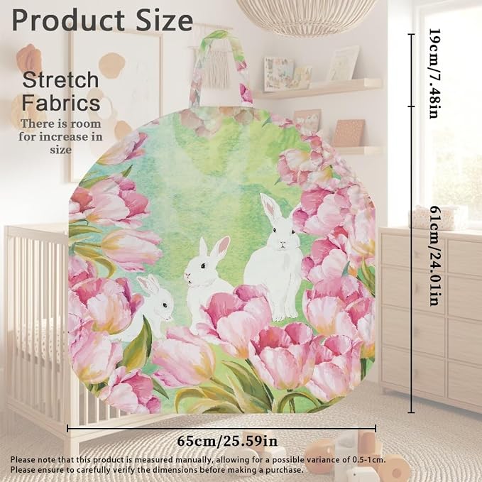 Cute Bunny Nursing Pillow Cover for Breastfeeding Pillows Breastfeeding Pillow Slipcovers for Baby Boys & Girls Ultra Soft Infant Nursing Pillowcase Pillow Case for Newborn