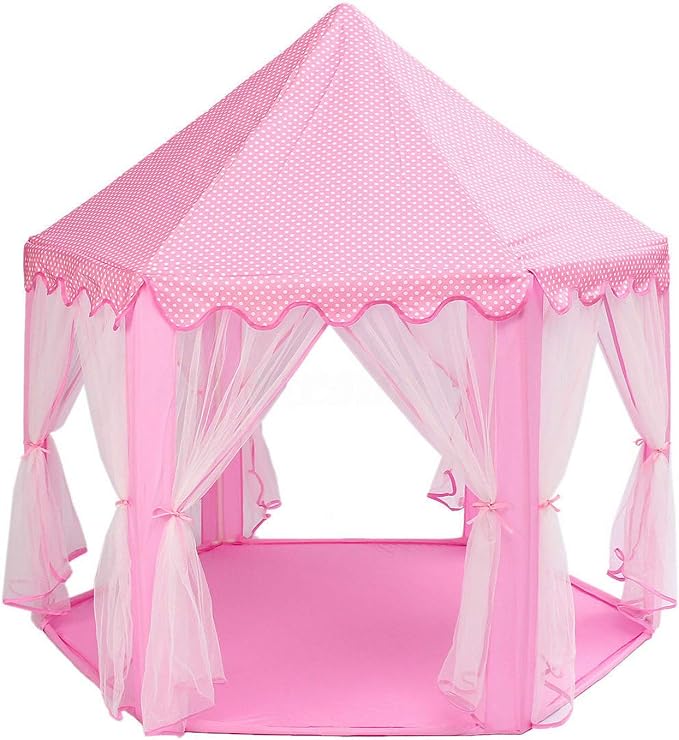 POCO DIVO Princess Castle Girls Play House Indoor Pink Toy Tents Kids Outdoor Playhouse