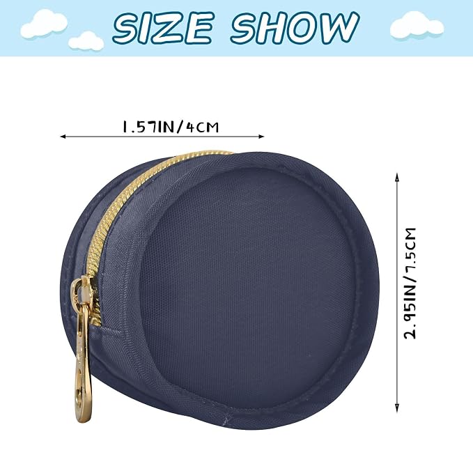 Navy Blue Pacifier Holder Case Newborn Pacifier Storage Pouch for Boys Girls Easy Attach to Diaper Bag Portable Baby Essentials Container