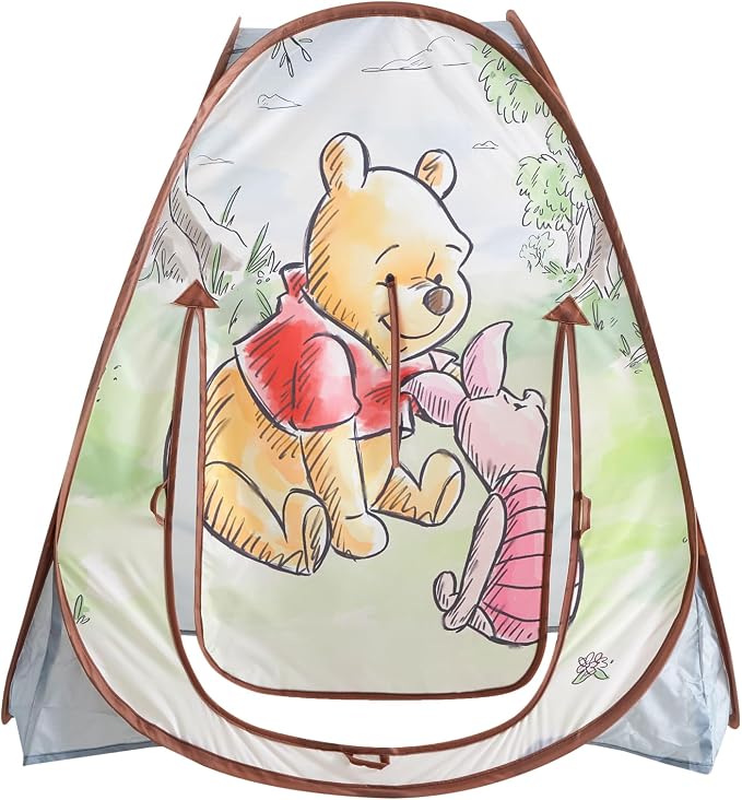 Disney Winnie The Pooh Collapsible Pop-Up Play Tent for Kids,28"x28"x30" Indoor Playhouse Fun,Ages 3+