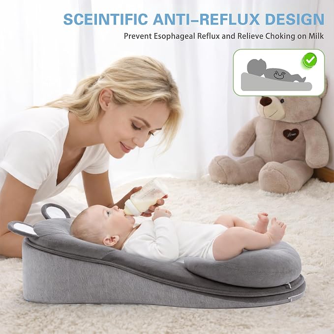 Anti Reflux Pillow Baby Wedge Feeding Pillow for Comfortable Nursing