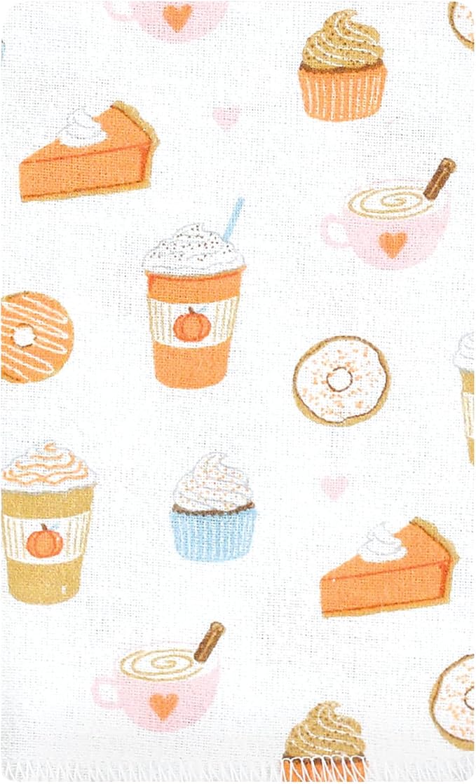 Luvable Friends Hudson Baby Flannel Burp Cloths 10pk, Harvest Pumpkin Spice