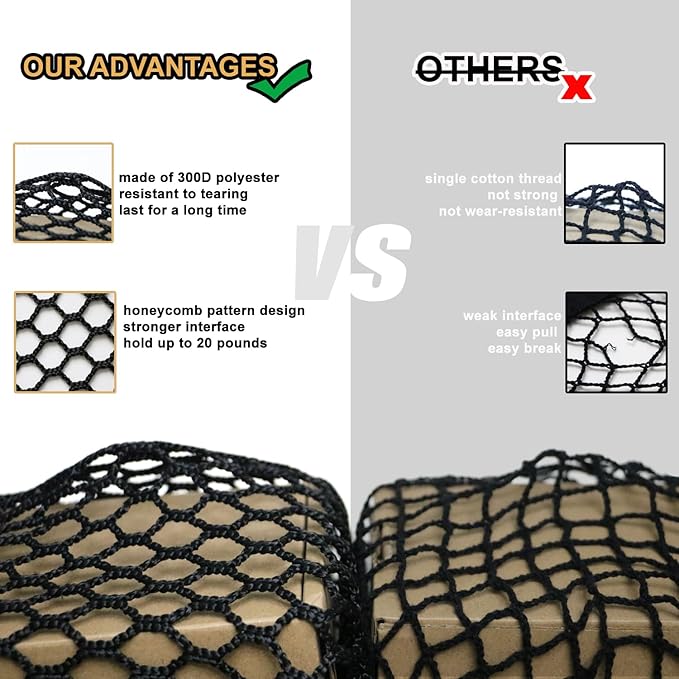 2-in-1 Universal Stroller Organizer & Golf Cart Mesh Bag, Stretchy 300D Polyester Hanging Storage Bag with Adjustable Velcro, for Baby Diaper Toys Snacks Golf Accessories