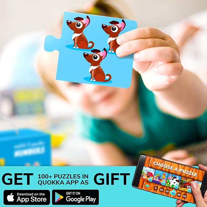 QUOKKA 5X MEGASET Puzzles for Toddlers 3-5 - Matching Games for Kids Ages 2-4 - Numbers Animals Opposites ABC Learning for Toddlers 1-3 Year Old - Educational Toy Activities for Boy and Girl