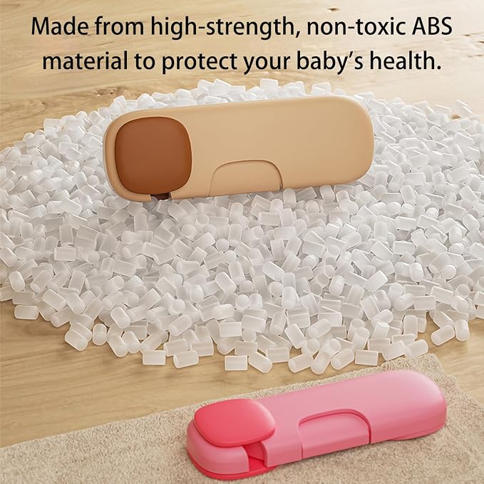 4 Pack Baby Proofing Refrigerator Lock, Child Safety Locks, Cabinet Drawers Lock with Strong Adhesive Tape, Kitchen System Keep Baby's Fingers Safe (4 PCS)