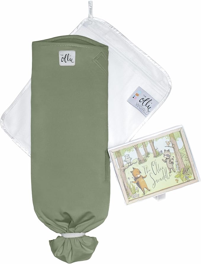 The Ollie Swaddle – Adjustable Baby Swaddle for Newborns | Pediatrician-Approved for Safe Sleep | Easy Closure | Arms-Out | Lightweight, Machine-Washable | Easy Diaper Access