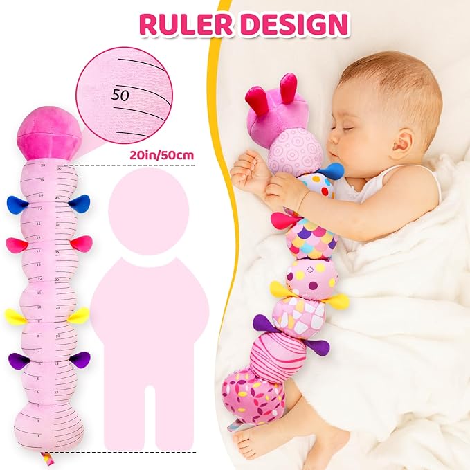KMUYSL Baby Toys 0-6 6-12 Months, Sensory Music Animal Stuffed Toy for 0 1 2 3 4 5 6+ Months, Plush Toy with Crinkle and Rattles for Infant Newborn, Tummy Time Toys Gifts for 0-3-6-12 Month