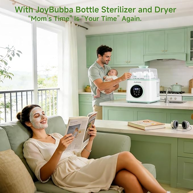 Bottle Washer, Sterilizer & Dryer – 19-Min Fast Cleaning, All-in-One Machine for Baby Bottles, Pump Parts & Feeding Accessories with 3 High-Temp Sterilization Modes, 60 Cleaning Tablets.