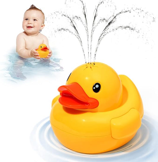 Baby Bath Toy Spraying Duck for 6-12 Month Infant Kids Water Play Sprinkler | Baby bath toy duck for kids & toddlers. Fun water floating design. Great kids' sensory gift.