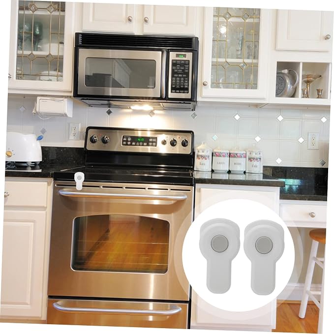 HEMOTON Protective Lock for Boys and Girls Childproof Oven Lock 2 Pieces Home Security