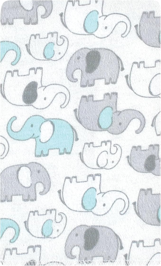 Luvable Friends Hudson Baby Flannel Burp Cloths 10pk, New Elephant