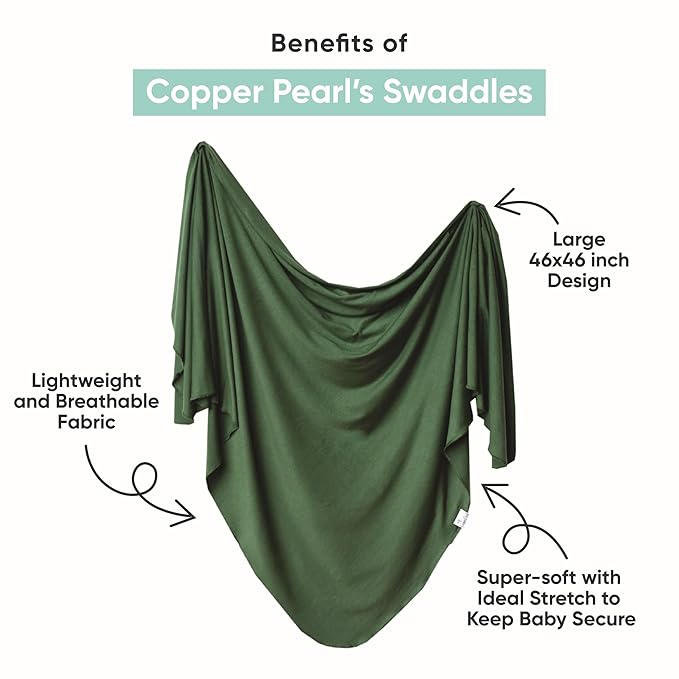 Copper Pearl Baby Swaddle Blanket - Premium Knit Baby Blanket, Large Soft Stretchy Receiving Blankets for Baby Boy and Girl, Swaddles for Newborn, Infant, and Toddler (Robin)