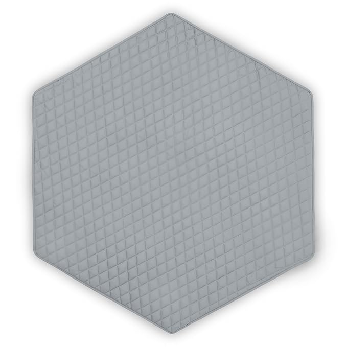 Jeep Hexagon Pop Up Play Yard with Removable Canopy | Ideal for Indoor and Outdoor Use, Grey