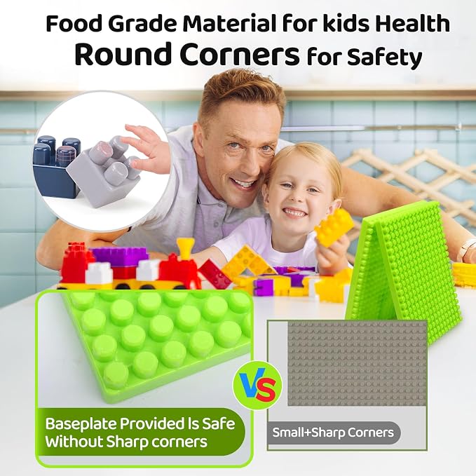 2026 Latest 200 PCS Morandi Building Blocks for Toddlers Ages 3+, Big Bricks Set with Baseplate, STEM Educational Toys for Kids, Compatible Style 200psc+1board Morandi