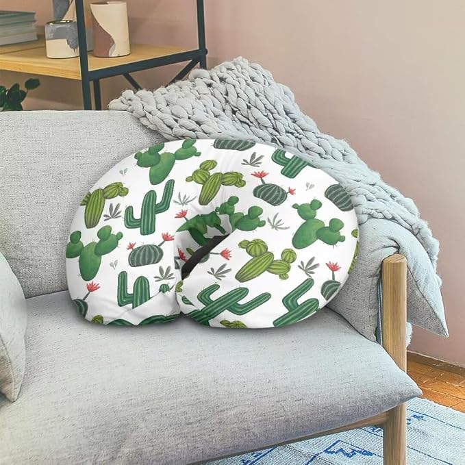 Cartoon Cactus Pillow Cover for Infant Snug,Stretchy Nursing Pillowcase for Bottle Feeding with Hidden Zipper