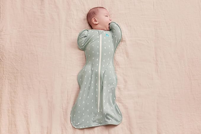 Love to Dream Swaddle UP, Baby Sleep Sack 10. TOG, Self-Soothing Swaddles for Newborns, Improves Sleep, Snug Fit Helps Calm Startle Reflex, Newborn Essentials for Baby, Small 8-13lbs, Moon Olive