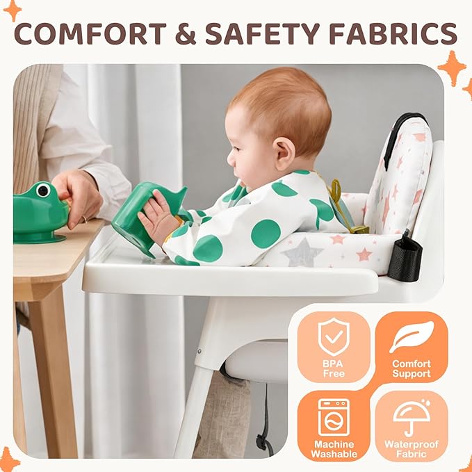 Portable Baby Shopping Cart Seat, High Chair Cover for Outdoor, One-Hand Installation Cart Seat Cover, Comfortable and Supportive Foam-Padded, Grocery Cart Baby Seat ??Stars