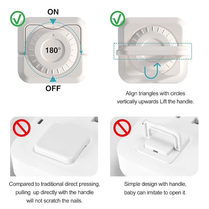 32 Pack Baby Proof Outlet Covers, Electric Socket Protector Outlet Covers with Hidden Pull Handle for Child, Baby Safety Plug Covers with Dual Safety Lock
