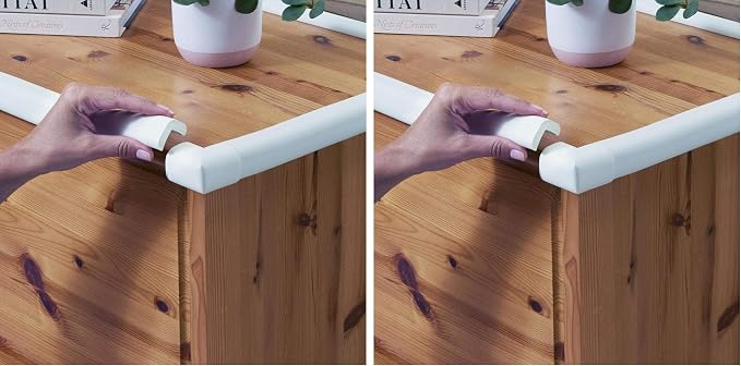 Toddleroo by North States - Foam Edge Protector Roll for Baby Proofing: Furniture Edge Safety Bumpers - 79 Inch Roll of Padding - White (Pack of 2)