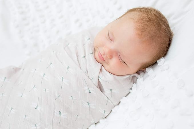 Lulujo Baby Swaddle Blankets | Unisex Softest Breathable Cotton Muslin Swaddle Blanket Set | Neutral Receiving Blanket for Girls & Boys | 40in x 40in | Vintage Floral & Dragonfly | 2-Count
