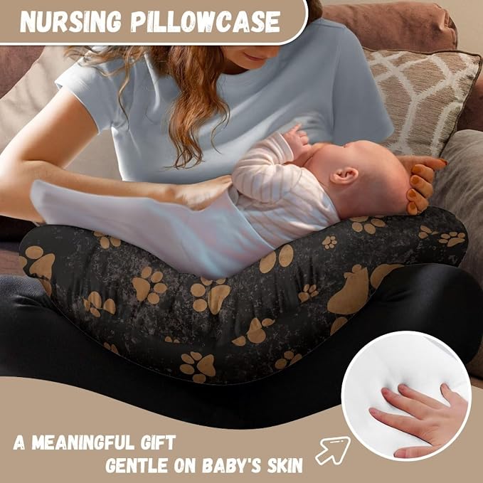 Paw Nursing Pillow and Positioner Detachable Newborn Original Breastfeeding Slipcover Case Lightweight Head Support Protector Cushion Easy to Use